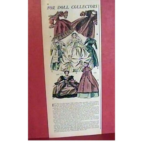 1946 Godey Lady Book Doll Clothes Patterns Ad - Picture 1 of 2